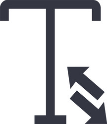 input text icon with arrows stock isolated vector image
