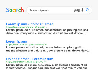 search bar web page internet browser element vector image
