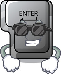 super cool button enter on a keyboard character vector image