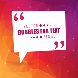 abstract concept empty speech square quote vector image