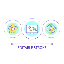 creating animated video loop concept icon vector image