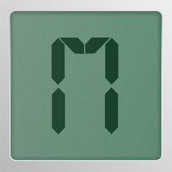 digital character set typeface on a screen vector image