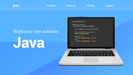 Java Code Technology Banner vector image