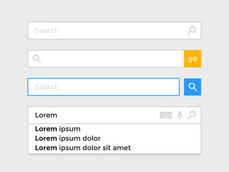 search bar web page internet browser element vector image
