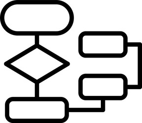 algorithm line icon vector image