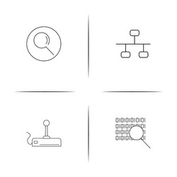 internet technologies simple linear icon vector image