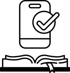 phone is displayed with a check mark vector image
