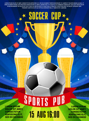 Soccer Celebration Poster Vector Image