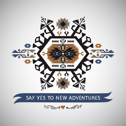 decorative element on native ethnic style vector image