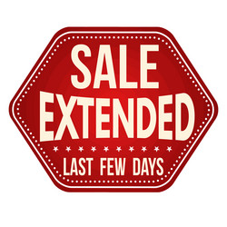 Sale extended label or sticker vector