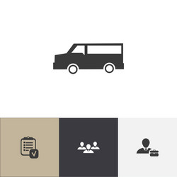 set of 4 editable mixed icons includes symbols vector image