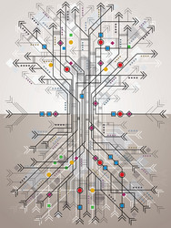 Tech Tree Network vector image