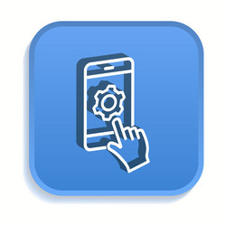 touch isometric icon for graphic and web design vector image