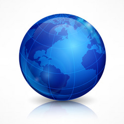 Blue Globe Sphere Vector Image