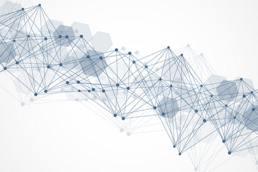 geometric abstract background with connected line vector image