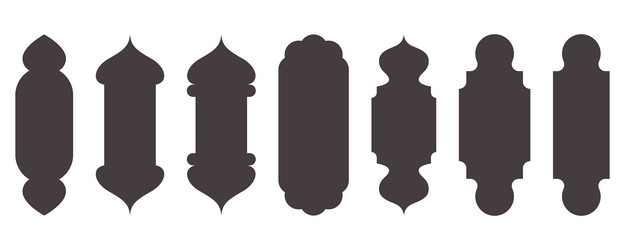islamic shapes ramadan window frame design Vector Image