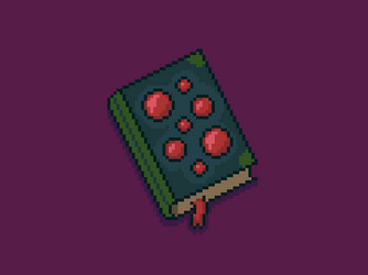 Pixel art spellbook vector