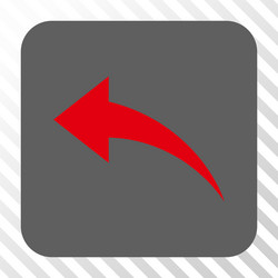 undo rounded square button vector image