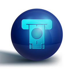 blue atm - automated teller machine and money icon vector image