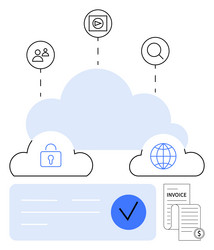 cloud-based solutions for secure data management vector image