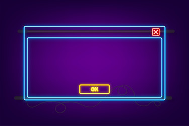 email template blank e-mail browser window neon vector image