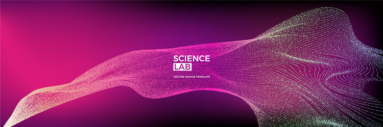 futuristic background with dynamic particles vector image
