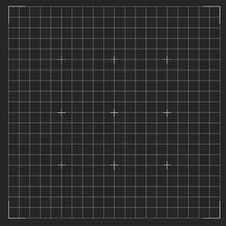 hud grid game panel graph with dots lines vector image
