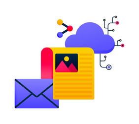 network logos design for cloud database server vector image