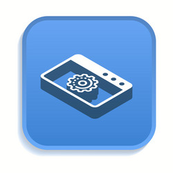 settings isometric icon for graphic and web design vector image