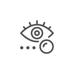 eye lens line icon vector