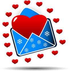 Heart in an envelope vector