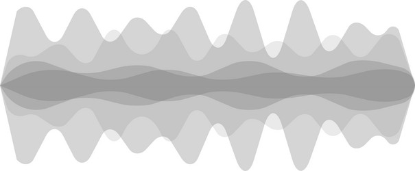 multiple layers of grey abstract waves are flowing vector image