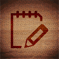 notepad paper documents flat modern web button vector image