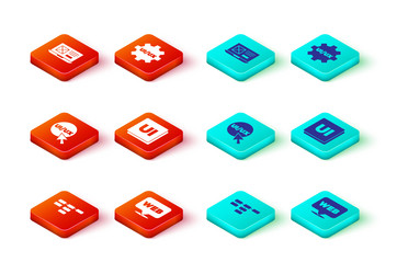 set site map web and graphic design ui or ux vector image