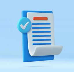 3d white paper task management todo check list vector image