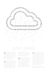 abstract geometric circle dot molecule particle vector image