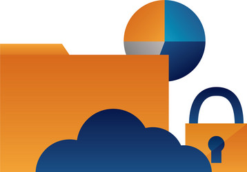 cloud computing email security vector image