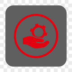 engineering service rounded square button vector image