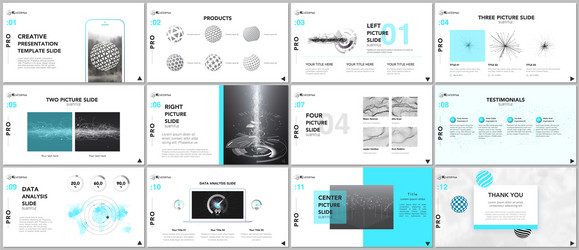 Tech Elements Presentation Slides vector image