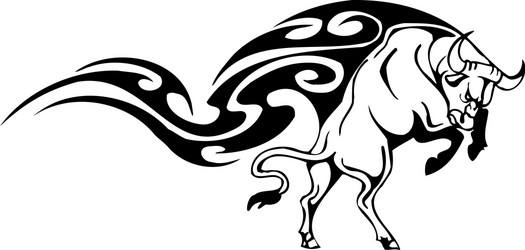 Tribal Bull - Fierce Strength Vector Image