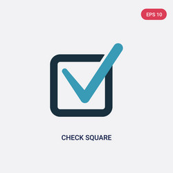 two color check square icon from user interface vector image
