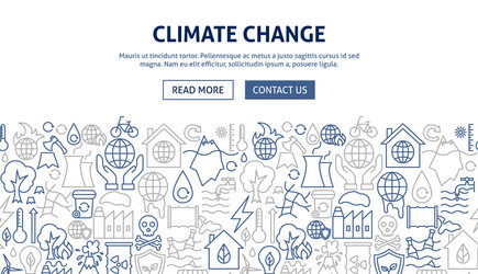Climate change line icons circle Royalty Free Vector Image