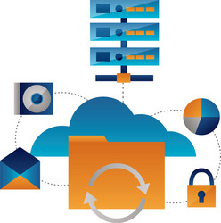 cloud computing database vector image