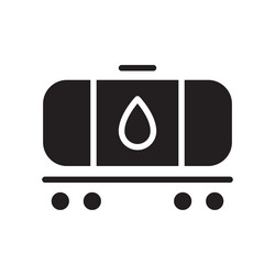 Fuel truck glyph icon vector