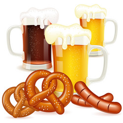 Oktoberfest beer festival icons Royalty Free Vector Image