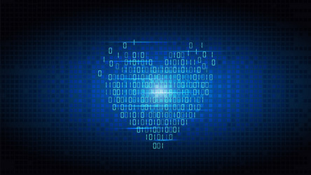 technology heart love data code digital tech vector image