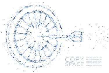 abstract geometric circle dot molecule particle vector image