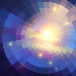 Abstract violet shining circle tunnel background vector