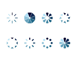 collection loading bar status icon set of loaded vector image
