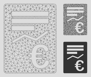 euro report mesh 2d model and triangle vector image